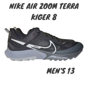 New Nike Air Zoom Terra Kiger 8 Black Platinum Grey Shoe Men's Size 13